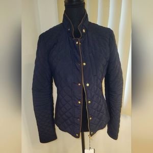 Blue Zara quilted jacket